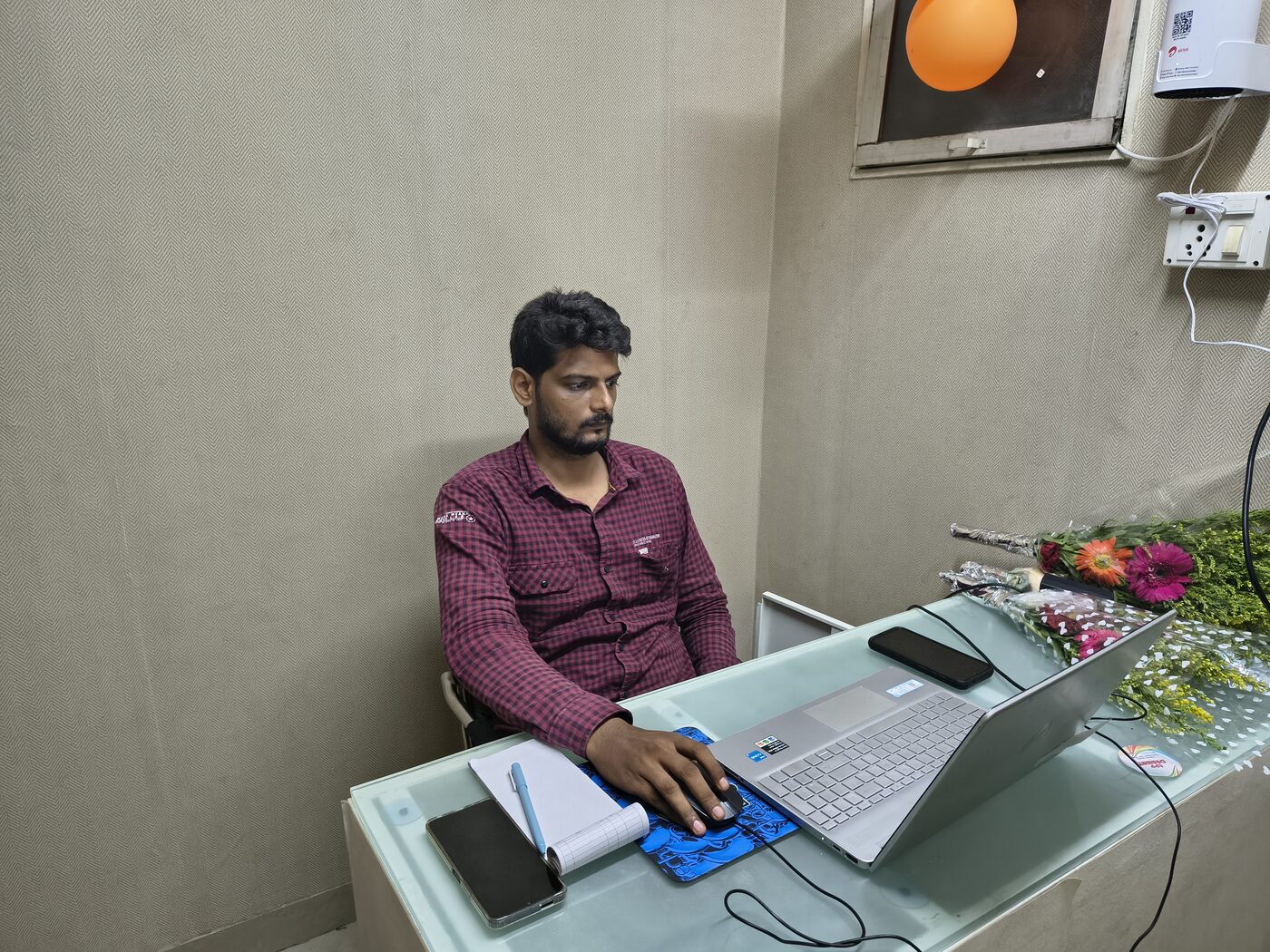 Inside the Sarvoday Solar office in Ratnagiri, where site surveys and quotes are prepared